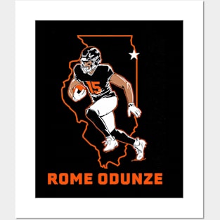 Rome Odunze State Star Posters and Art